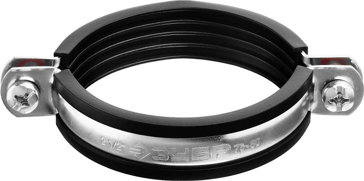 Хомут трубный с гайкой ЗУБР 37850-75-80