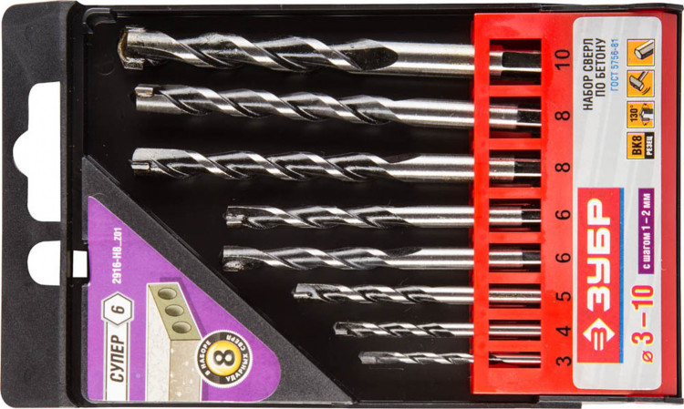 Набор сверел ЗУБР 2916-H8_z01