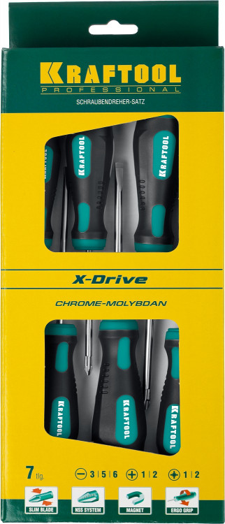 Набор отверток профессиональных KRAFTOOL 250081-H7