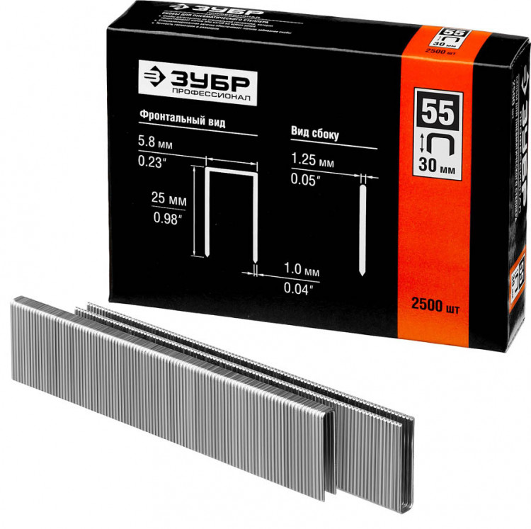 Скобы ЗУБР 31855-30