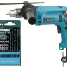 Ударная дрель MAKITA HP1640 + набор сверл