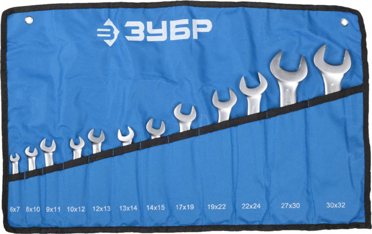 Набор ключей гаечных рожковых ЗУБР 27027-H12