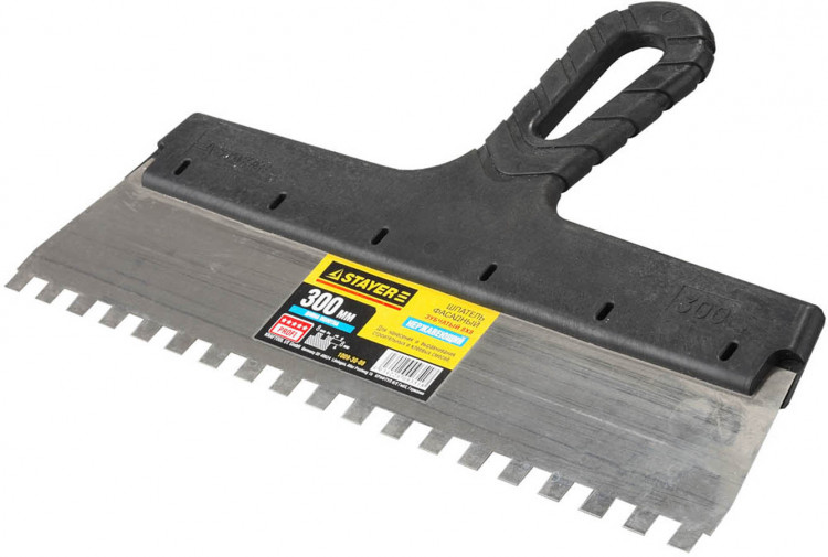 Шпатель зубчатый STAYER 1009-30-08