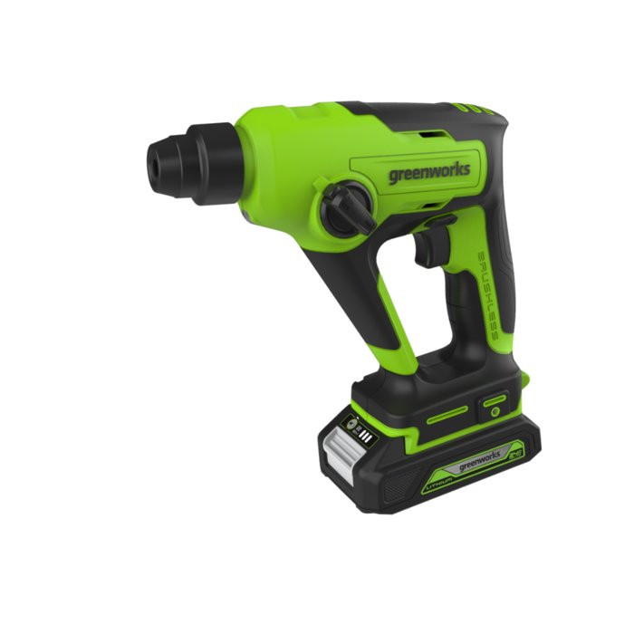 Перфоратор аккумуляторный Greenworks GD24SDS1 1,2 ДЖ, 24V, без АКБ и ЗУ