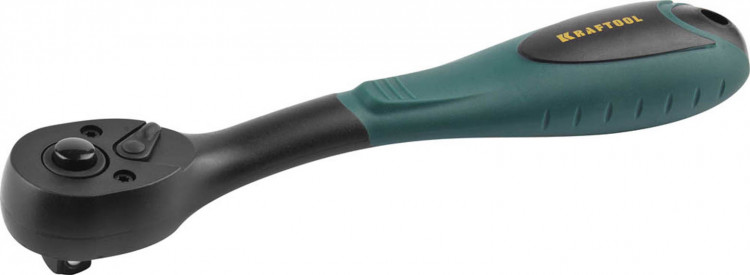 Усиленный стальной корпус  с пластиковым покрытием позволяет облегчить трещотку на 20% с сохранением всех ее рабочих характеристик. Прочный корпус и трещоточный механизм из легированной стали для тяжелых работ. Флажковый переключатель для быстрый смены на