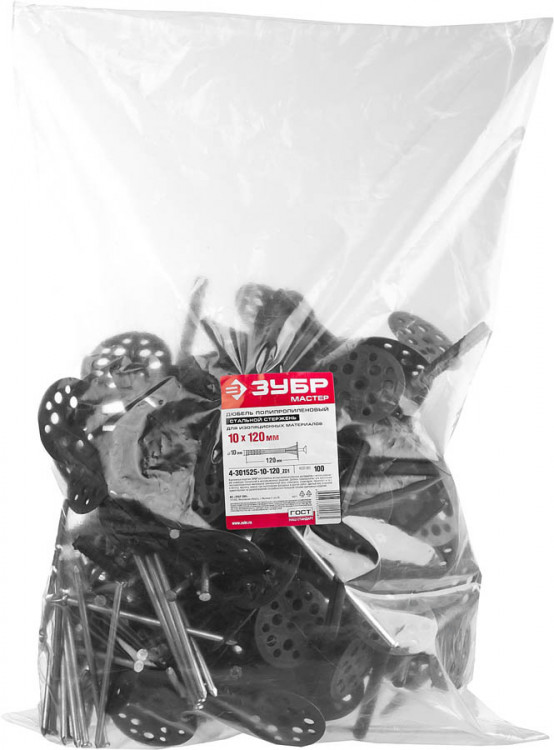 Дюбели для теплоизоляции ЗУБР 4-301525-10-120_z01