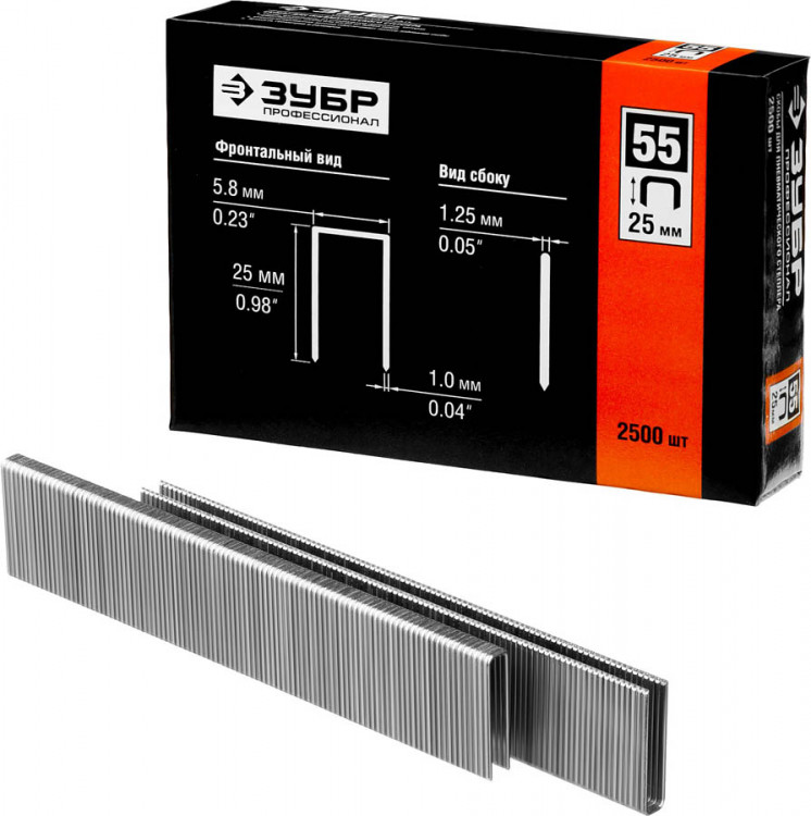 Скобы ЗУБР 31855-25