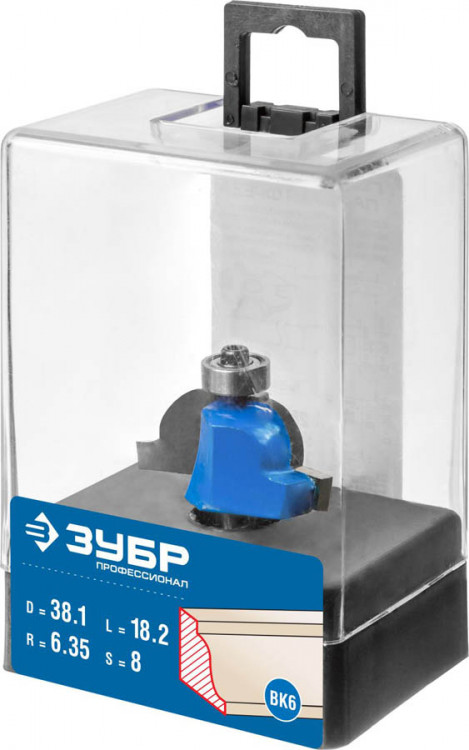 Фреза кромочная калевочная №6 ЗУБР 28707-38.1