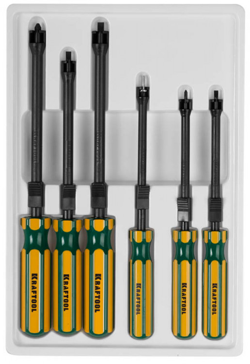 Набор отверток с держателем для труднодоступных мест KRAFTOOL 26173-H6