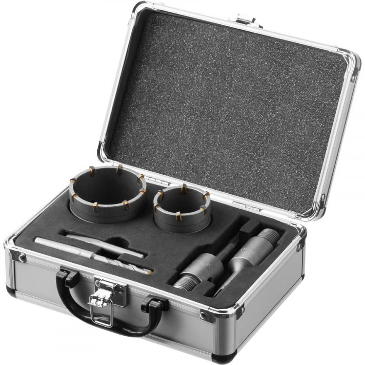 Набор коронок по бетону с оснасткой ЗУБР 29185-H2-1