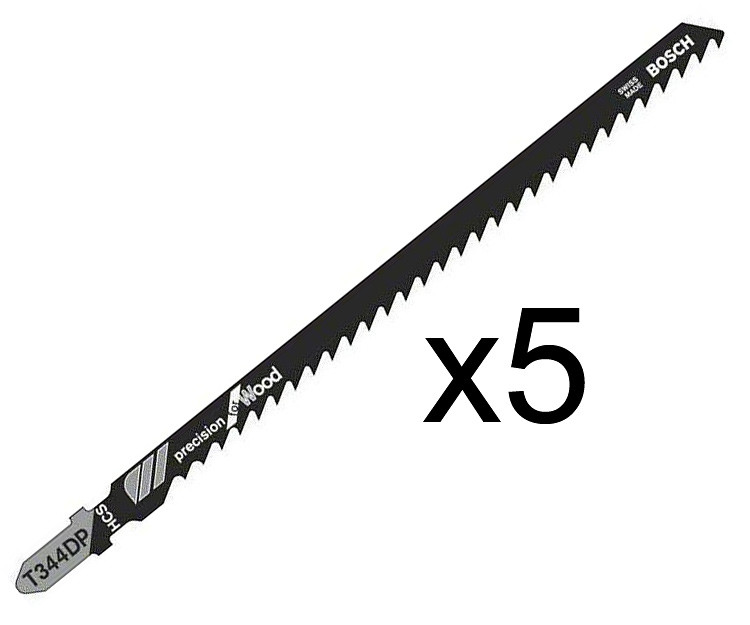 Пилка по дереву Bosch T 344 DP, 4?152 мм, 5 шт.