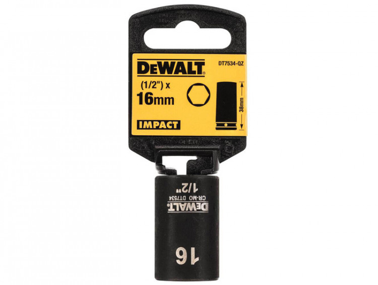 Головка торцевая ударная короткая IMPACT DeWALT DT7534