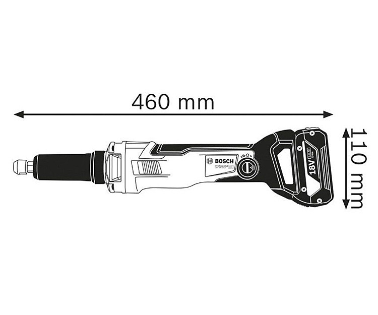 Аккумуляторная прямая шлифмашина BOSCH GGS 18V-23 LC