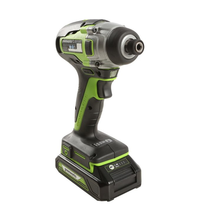 Винтоверт ударный аккумуляторный Greenworks GD24ID3, 24V, без АКБ и ЗУ