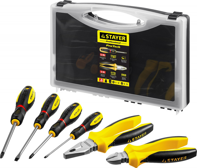 Набор слесарно-монтажного инструмента STAYER 2202-H6
