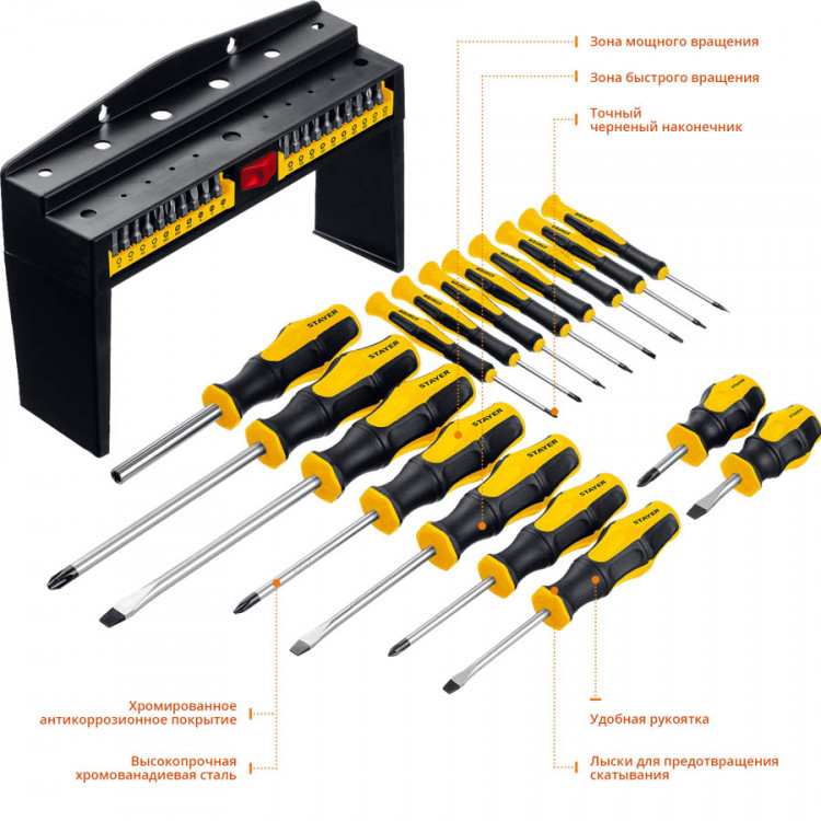 Набор отверток реверсивных STAYER 25312-H37