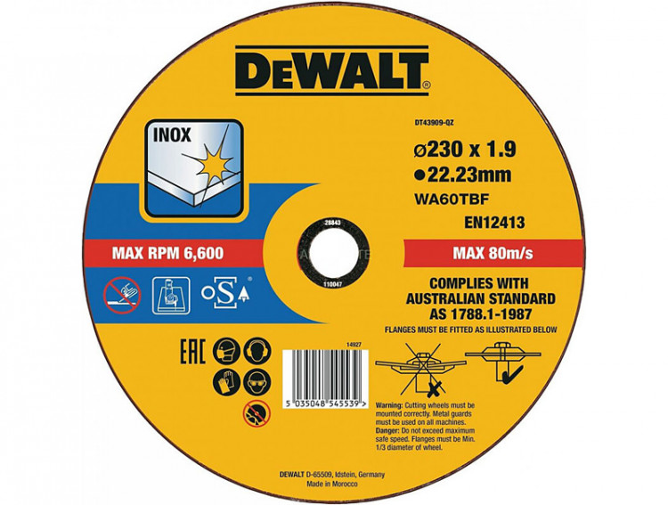 Круг отрезной DeWALT DT43909