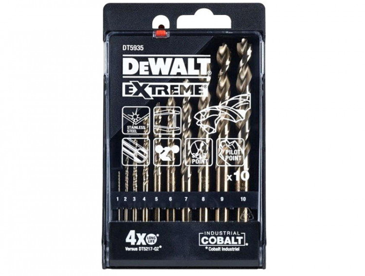 Набор сверл по металлу DeWALT EXTREME DT5935 (1-10 мм)