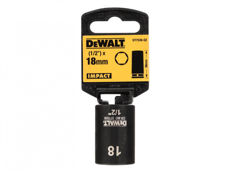 Головка торцевая ударная короткая IMPACT DeWALT DT7536