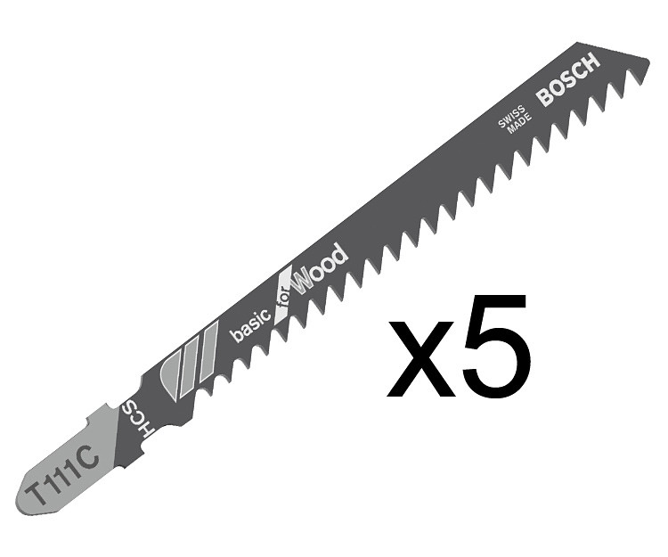 Пилка по дереву Bosch T119B, 1,9-2,3?92 мм, 5 шт.