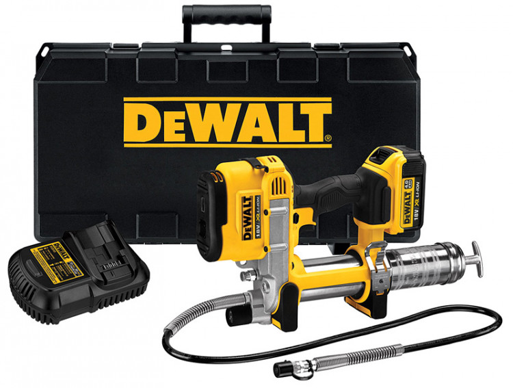Аккумуляторный масляный пистолет DeWALT DCGG571M1