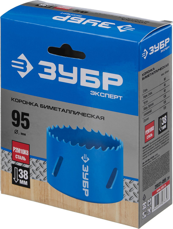 Буровая коронка биметаллическая ЗУБР 29531-095_z01