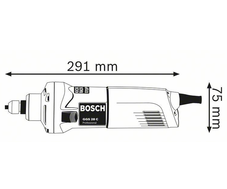 Прямая шлифмашина BOSCH GGS 28 C