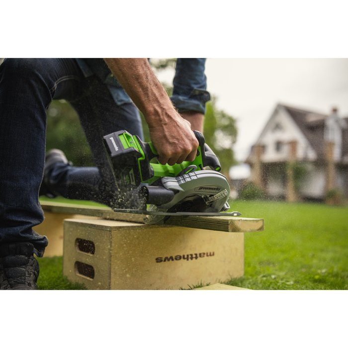 Циркулярная пила аккумуляторная Greenworks GD24KS (ex GD24CS), 24V, без АКБ и ЗУ