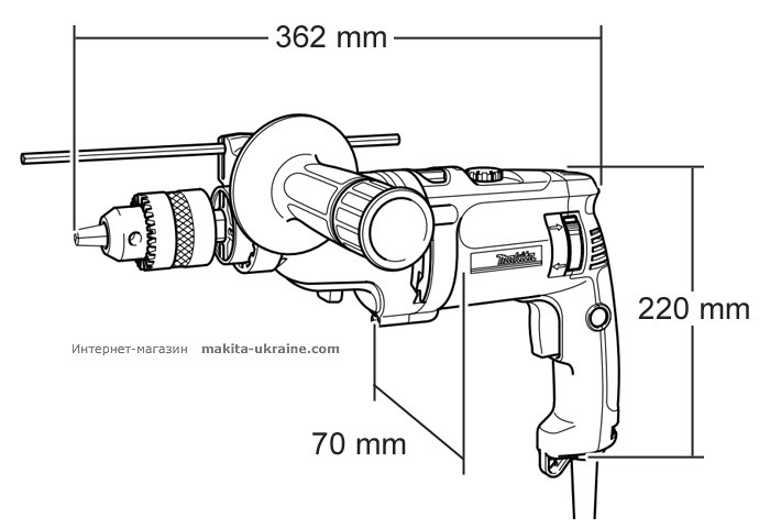 Ударная дрель MAKITA HP2070