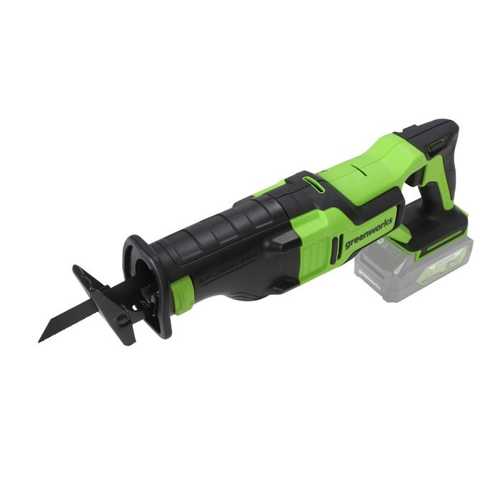 Пила сабельная аккумуляторная GreenWorks GD24RS, 24V, без АКБ и ЗУ