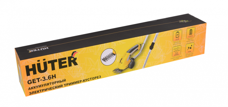 Аккумуляторный электрический триммер-кусторез Huter GET-3,6H