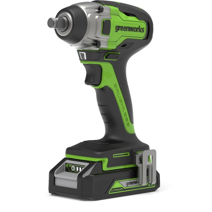 Гайковерт ударный аккумуляторный Greenworks GD24IW400, 24V, без АКБ и ЗУ