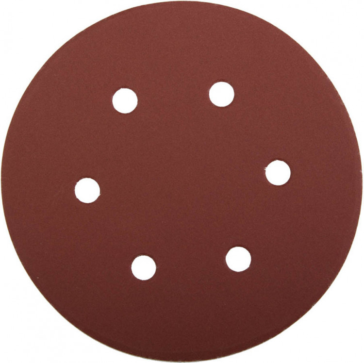 Круги шлифовальные на липучке из абразивной бумаги 150 мм ЗУБР 6 отв. Р600