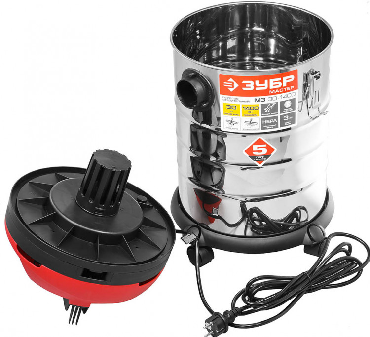Строительный пылесос ЗУБР ПУ-30-1400 М3