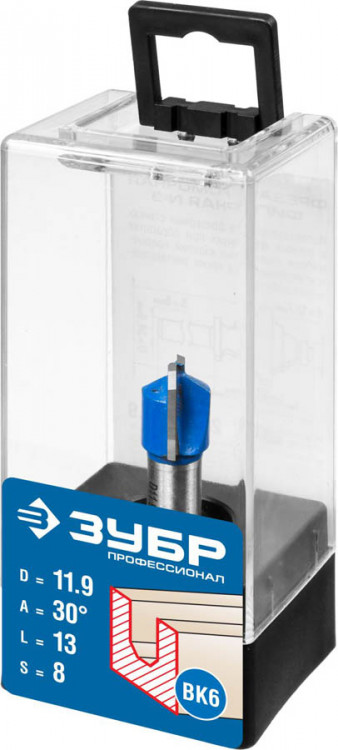 Фреза пазовая фасонная №3 ЗУБР 28742-11.9-30