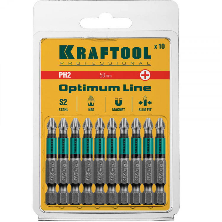 Бита для шуруповерта KRAFTOOL 26122-2-50-10