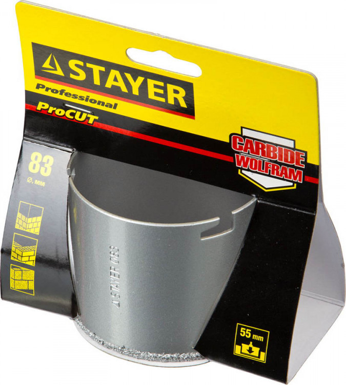 Буровая коронка с твердосплавным напылением STAYER 33345-83