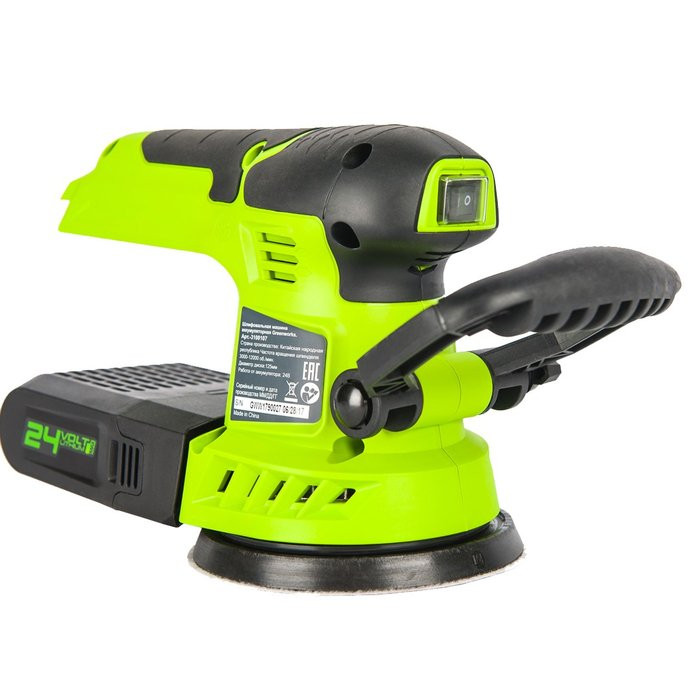 Шлифовальная машина, аккумуляторная Greenworks G24ROS, 24V, без АКБ и ЗУ