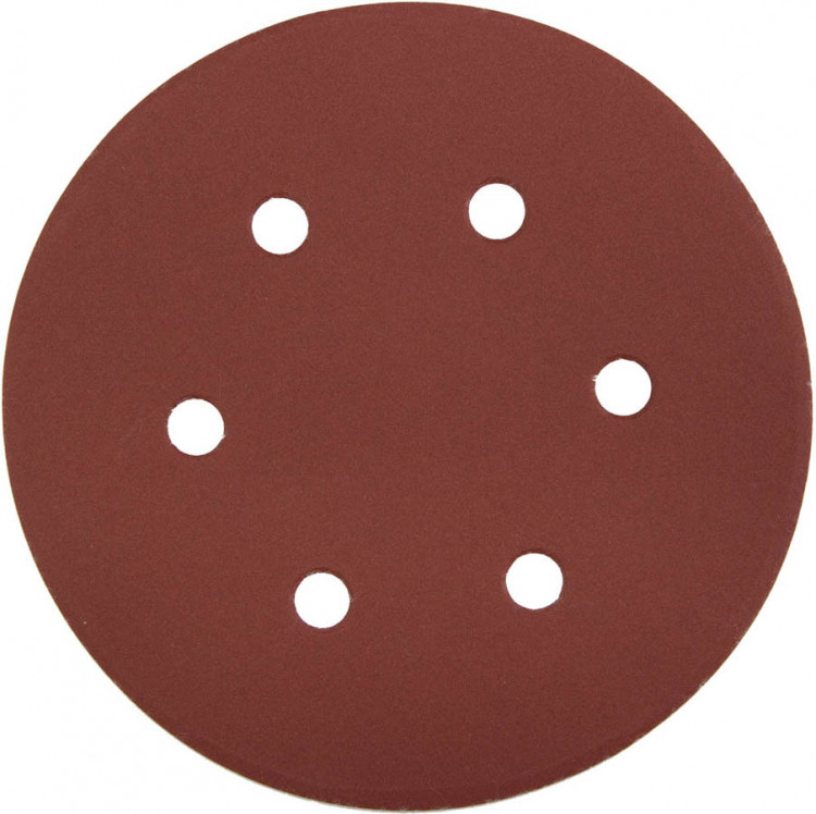 Круги шлифовальные на липучке из абразивной бумаги 150 мм ЗУБР 6 отв. Р320