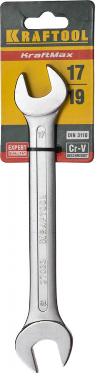 Рожковый ключ KRAFTOOL 27033-17-19