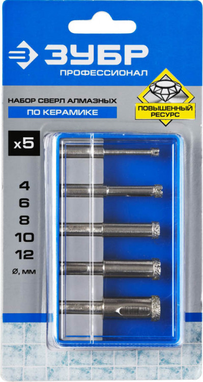 Алмазное трубчатое сверло ЗУБР 29850-H5