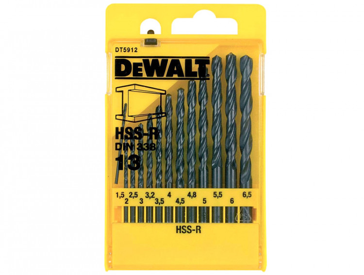Набор сверл по металлу DeWALT HSS-R DT5912 (1.5-6.5 мм)
