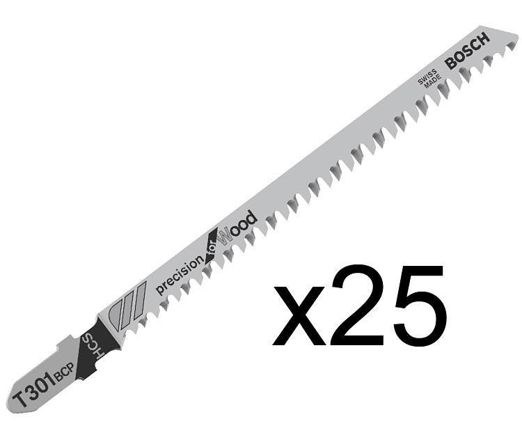 Пилка по дереву Bosch T301BCP, 2,5?117 мм, 25 шт.