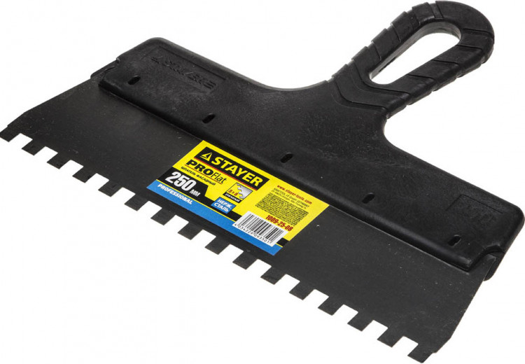 Шпатель зубчатый STAYER 1009-25-08