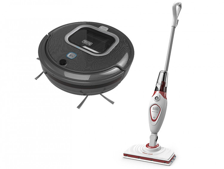 Робот-пылесос+паровая швабра BLACK&DECKER RVA425B+BDS1616R
