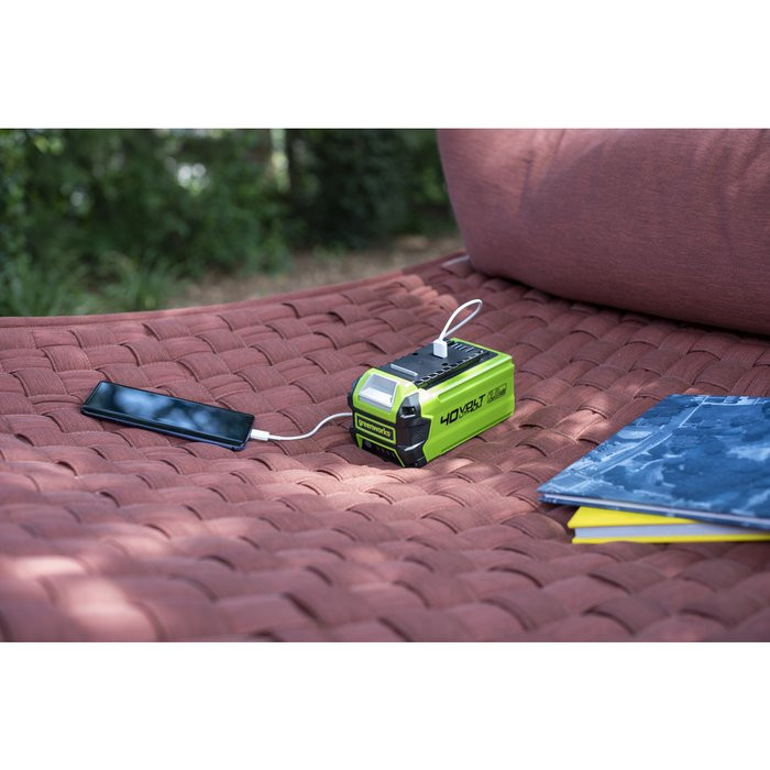 Аккумулятор с USB разъемом GreenWorks G40USB2, 40V, 2 А.ч
