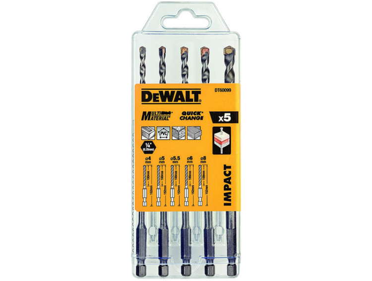 Набор сверл универсальных Multi Material Impact DeWALT DT60099