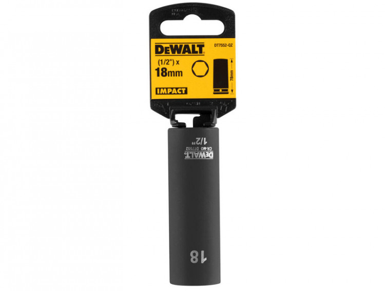 Головка торцевая ударная удлинённая IMPACT DeWALT DT7552