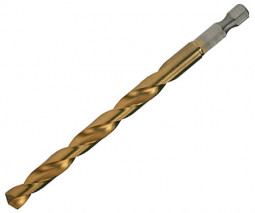 Сверло HSS-G-TiN по металлу c хвостовиком 1/4 MAKITA D-14940