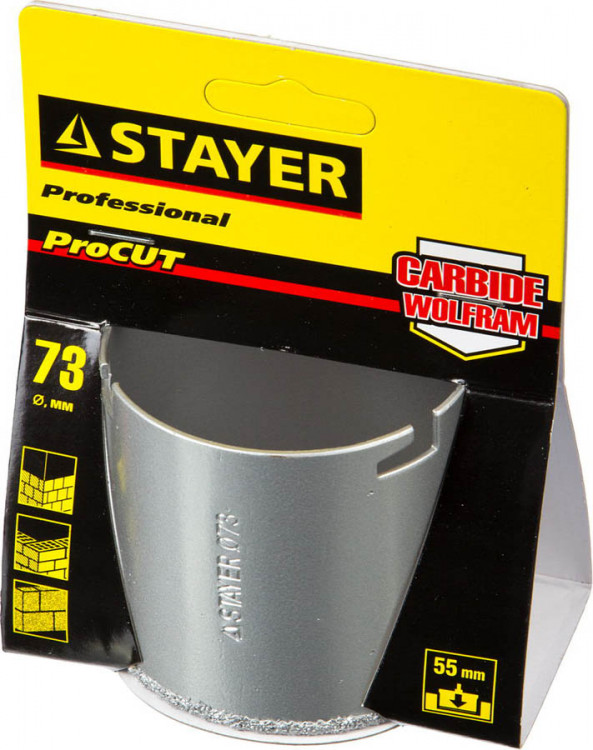 Буровая коронка с твердосплавным напылением STAYER 33345-73